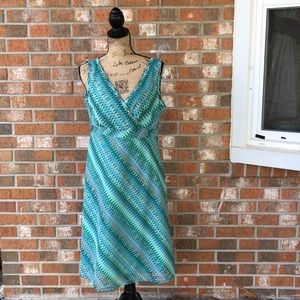 New York & Company Turquoise Dress Size L